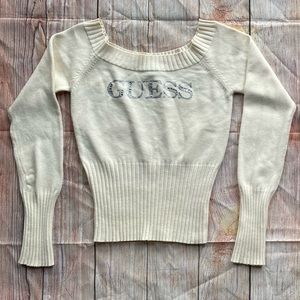 GUESS Bodycon Off The Shoulder Sweater
